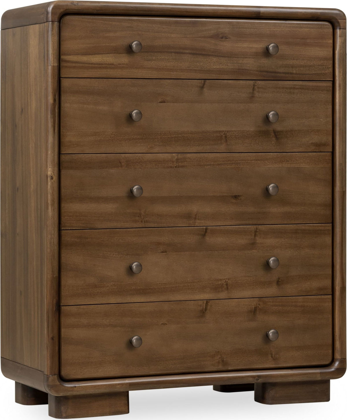 Boka - Five Drawer Acacia Wood Chest - Impala