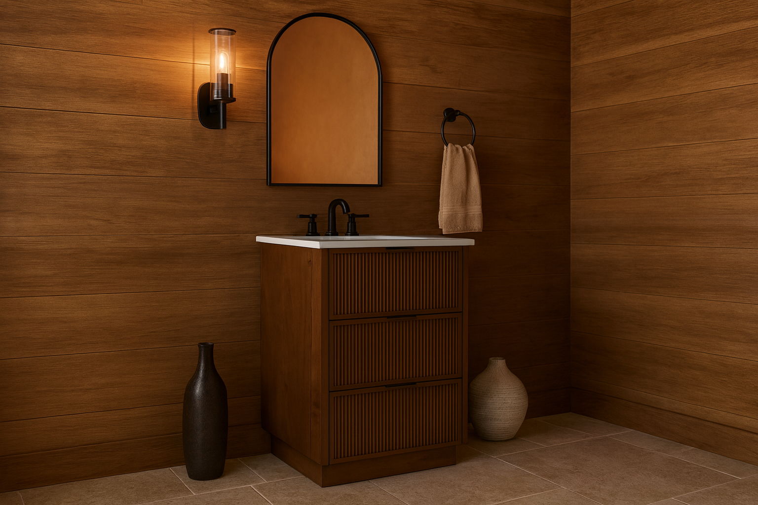 Willard - Engineered Stone And Solid Wood Bathroom Vanity - Urban Living Furniture (Los Angeles, CA)