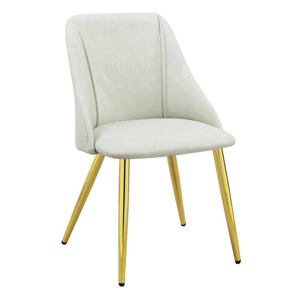 Gaines - Side Chair (Set of 2) - White Synthetic Leather - Urban Living Furniture (Los Angeles, CA)