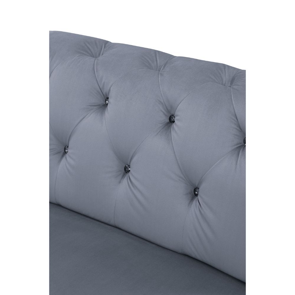 Bois II - Wedge - Gray Velvet - Urban Living Furniture (Los Angeles, CA)