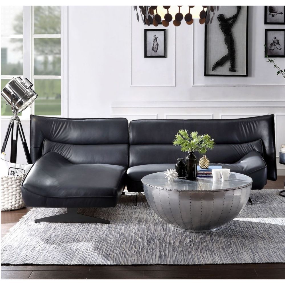 Maeko - Sectional Sofa - Dark Gray Top Grain Leather - Urban Living Furniture (Los Angeles, CA)
