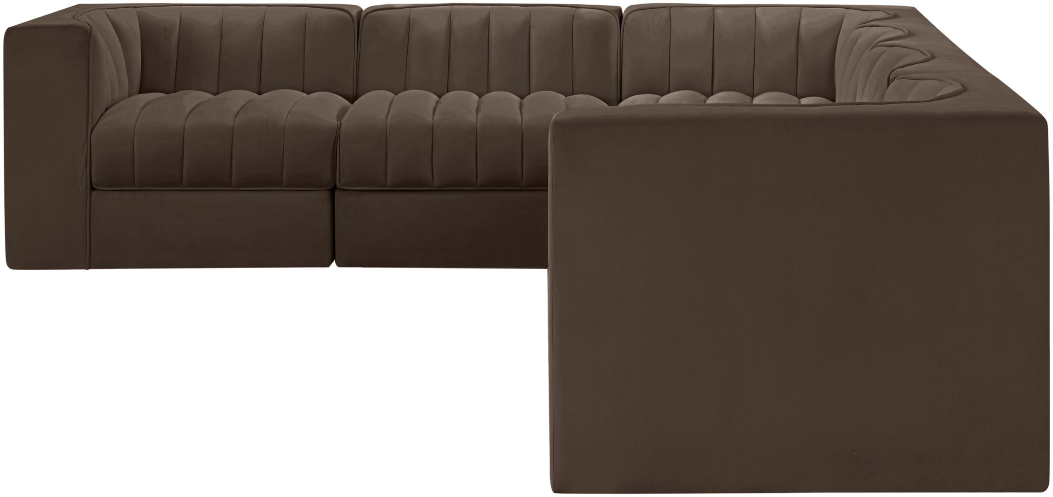 Rummi - Velvet Performance Fabric Upholstered 6 Piece Modular Sectional (With 3 Corner Chairs) - Urban Living Furniture (Los Angeles, CA)