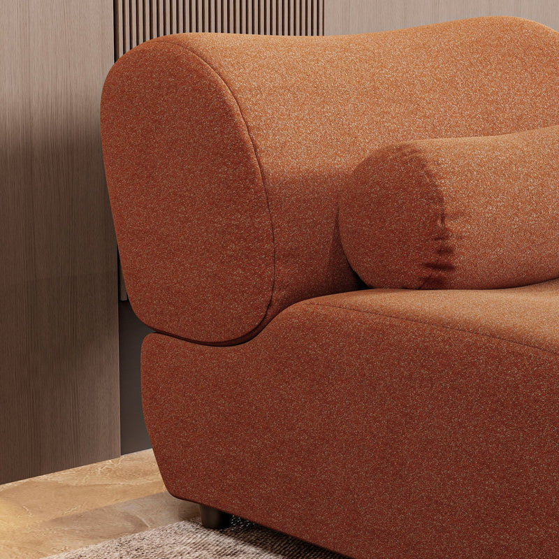 1 Piece Luxury Chenille Fabric Modular Sofa With Spring Cushions & Hidden Legs