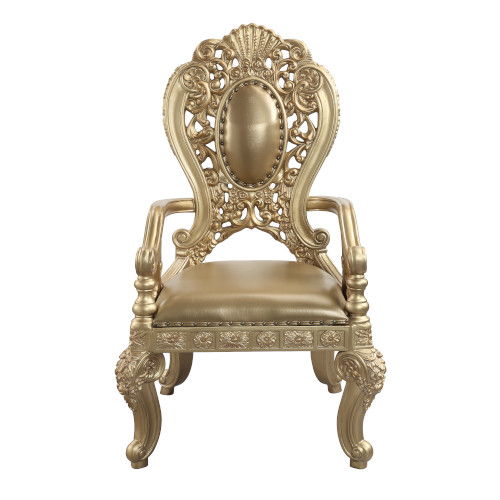 Seville - Arm Chair (Set of 2) - Synthetic Leather & Gold - Urban Living Furniture (Los Angeles, CA)