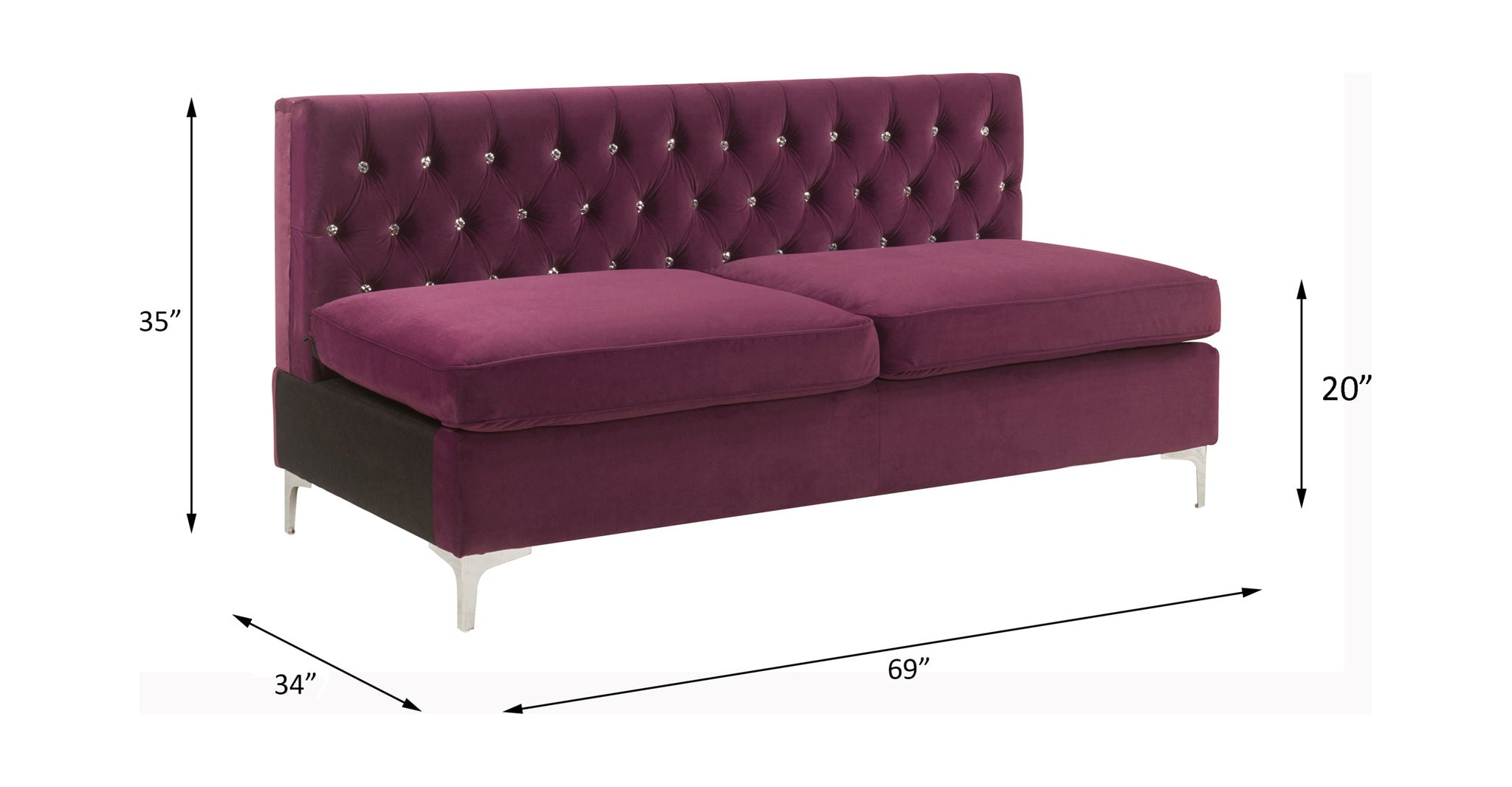Jaszira - Modular - Armless Sofa - Urban Living Furniture (Los Angeles, CA)