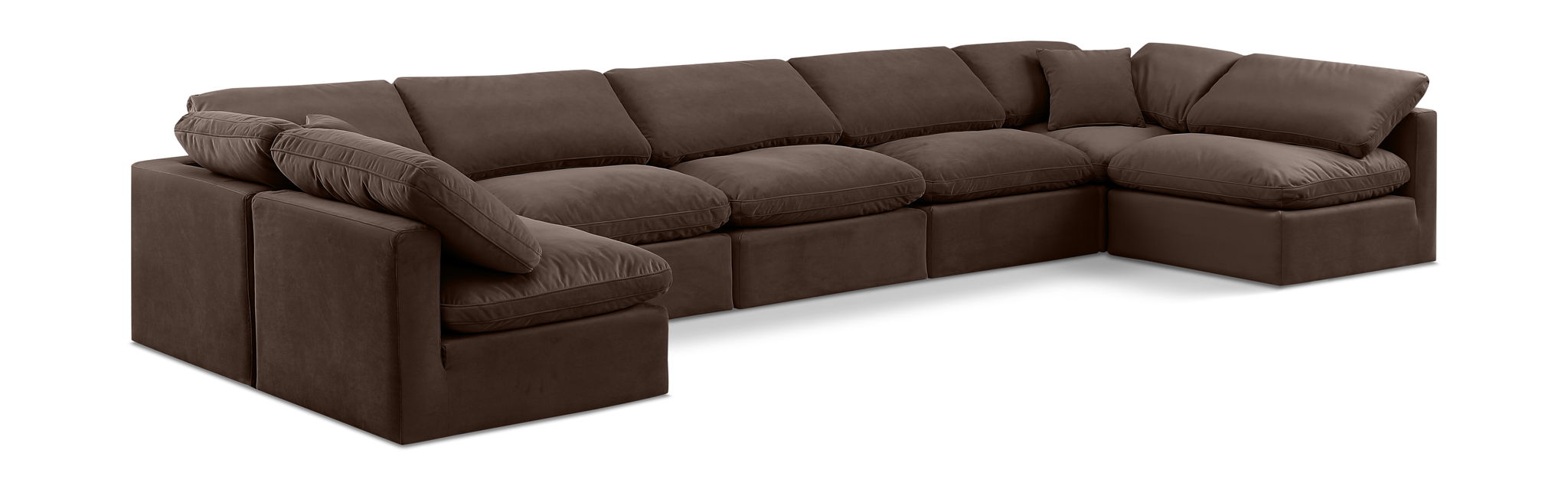 Indulge - Velvet 7 Piece Modular U-Shaped Sectional - Urban Living Furniture (Los Angeles, CA)