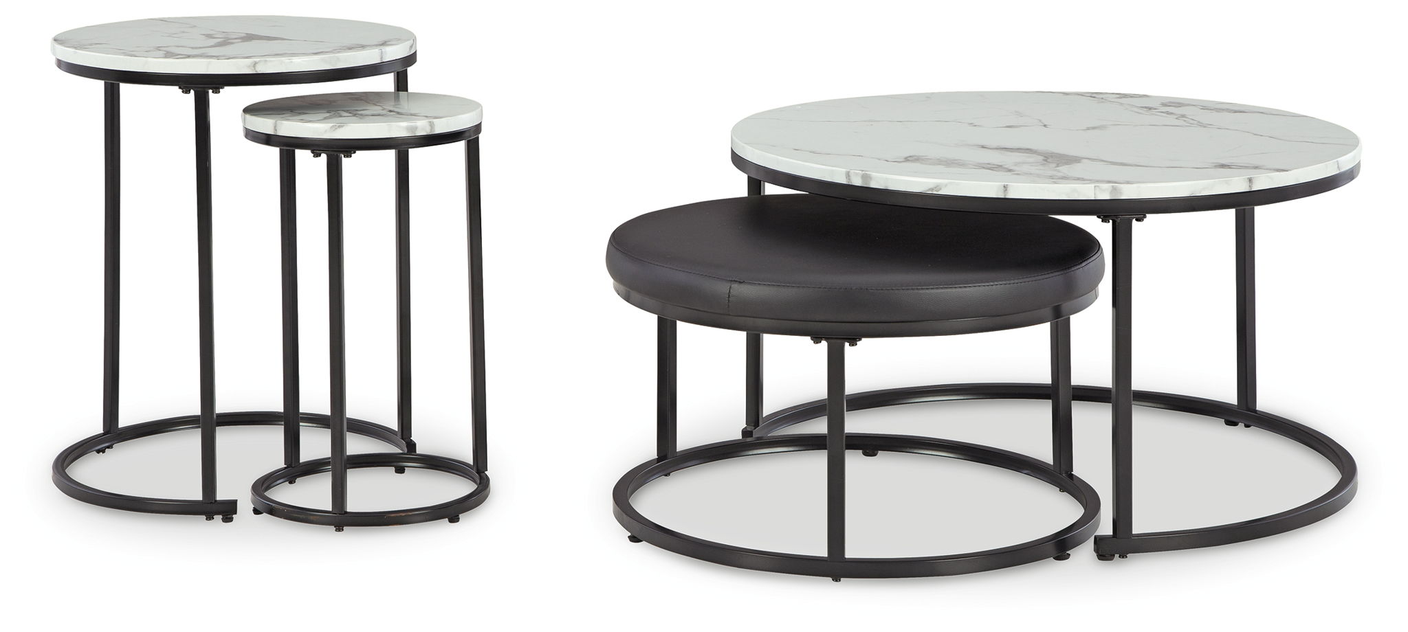 Jusmour - Black / White - Occasional Nesting Table (Set of 4) - Urban Living Furniture (Los Angeles, CA)