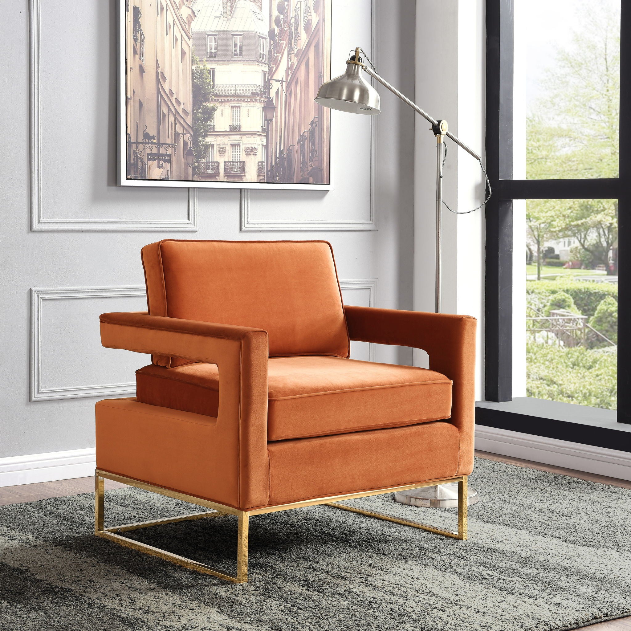 Noah - Accent Chair with Gold Legs - Urban Living Furniture (Los Angeles, CA)