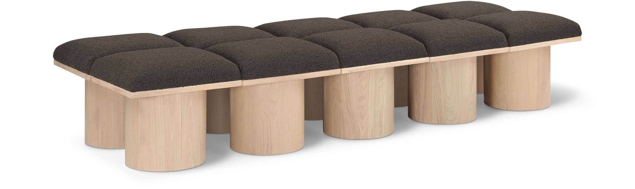 Pavilion - 10 Piece Modular Bench With Natural Base - Urban Living Furniture (Los Angeles, CA)