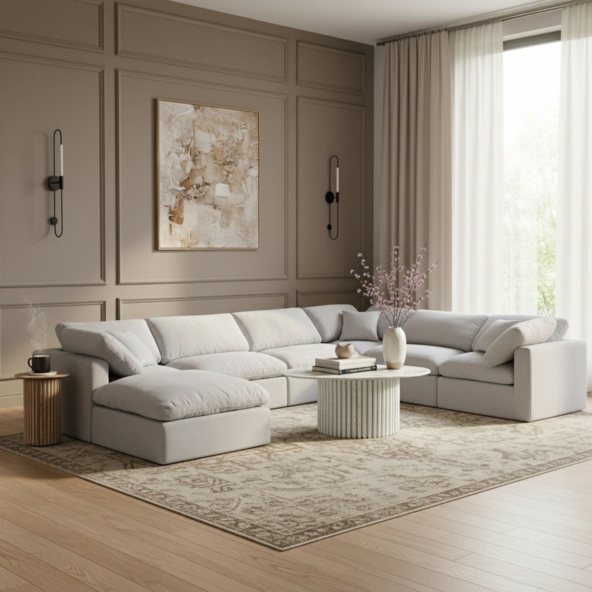 Indulge - Linen 7 Piece Modular Sectional - Urban Living Furniture (Los Angeles, CA)