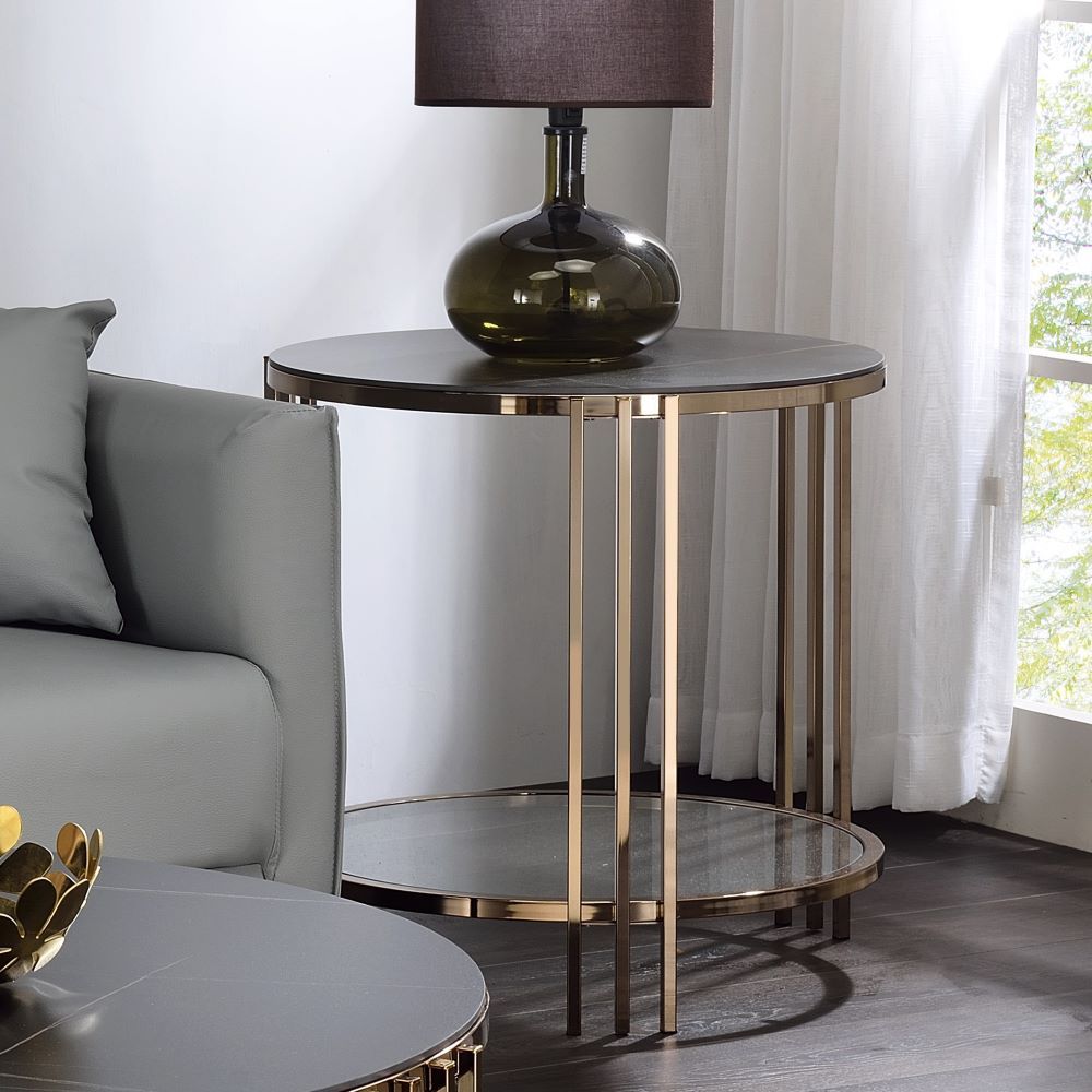 Zaidee - End Table - Gold - Urban Living Furniture (Los Angeles, CA)