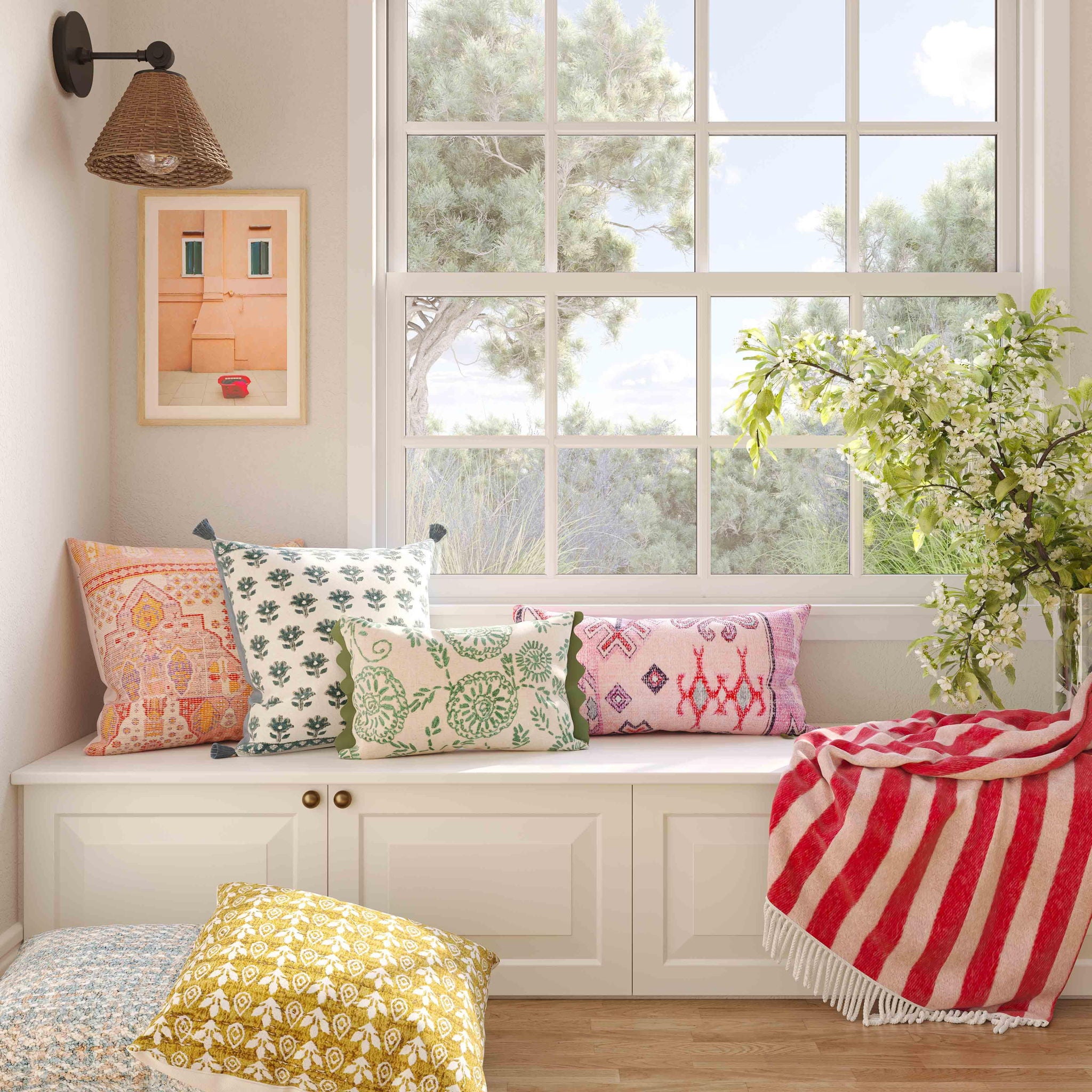 Portia - Embroidered Cotton Flex 20" x 12" Accent Cushion - Urban Living Furniture (Los Angeles, CA)