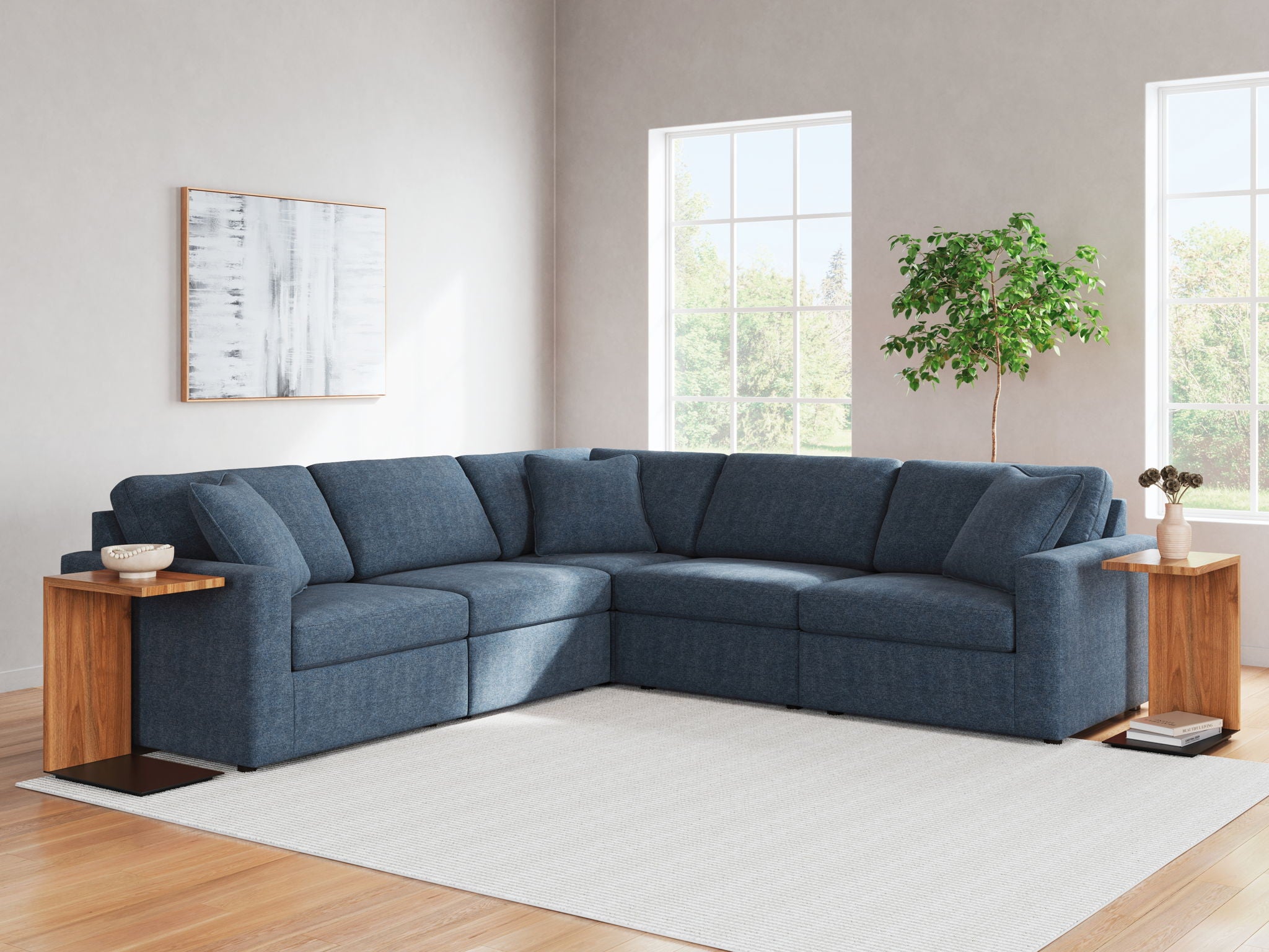Modmax - Ink - 5-Piece Sectional - Fabric - Urban Living Furniture (Los Angeles, CA)