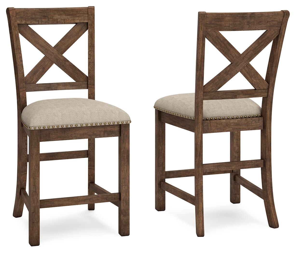 Moriville - Upholstered Barstool (Set of 2) - Beige - Urban Living Furniture (Los Angeles, CA)