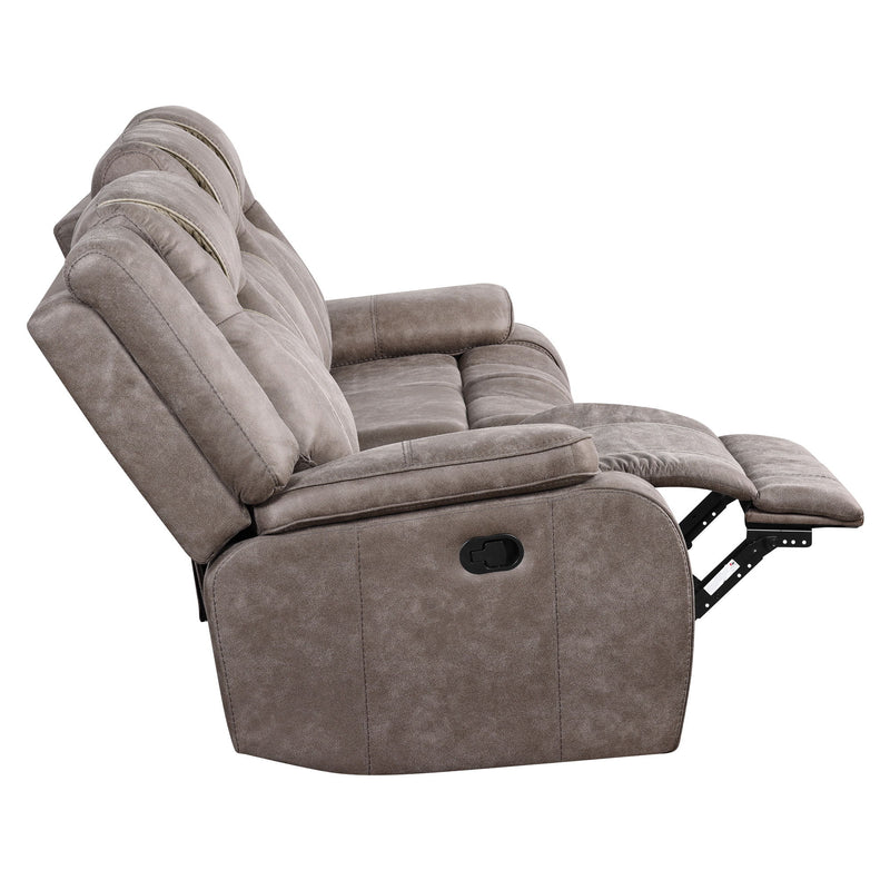 Blake - Manual Glider Reclining Sofa And 2 Recliners - Desert Taupe