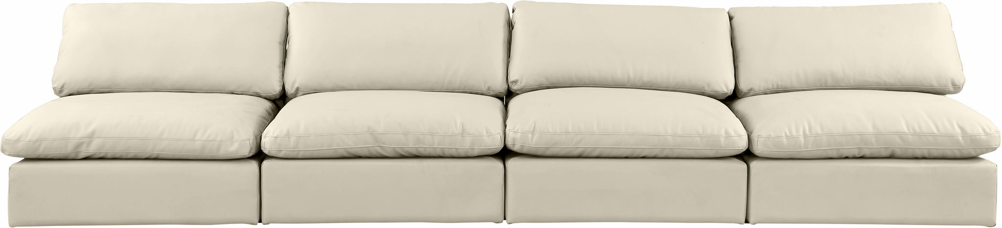 Comfy - Faux Leather Modular Armless Sofa 4 Seats - Urban Living Furniture (Los Angeles, CA)