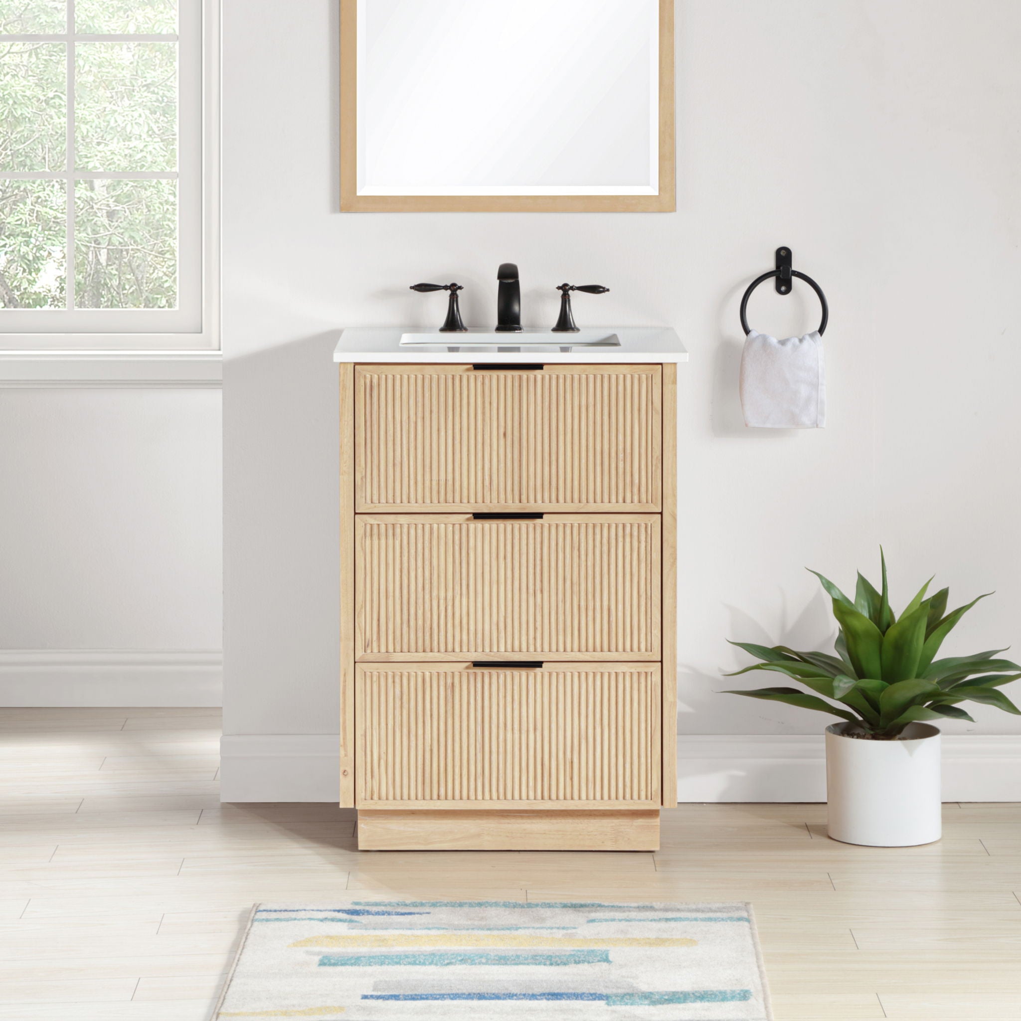 Willard - Engineered Stone And Solid Wood Bathroom Vanity - Urban Living Furniture (Los Angeles, CA)