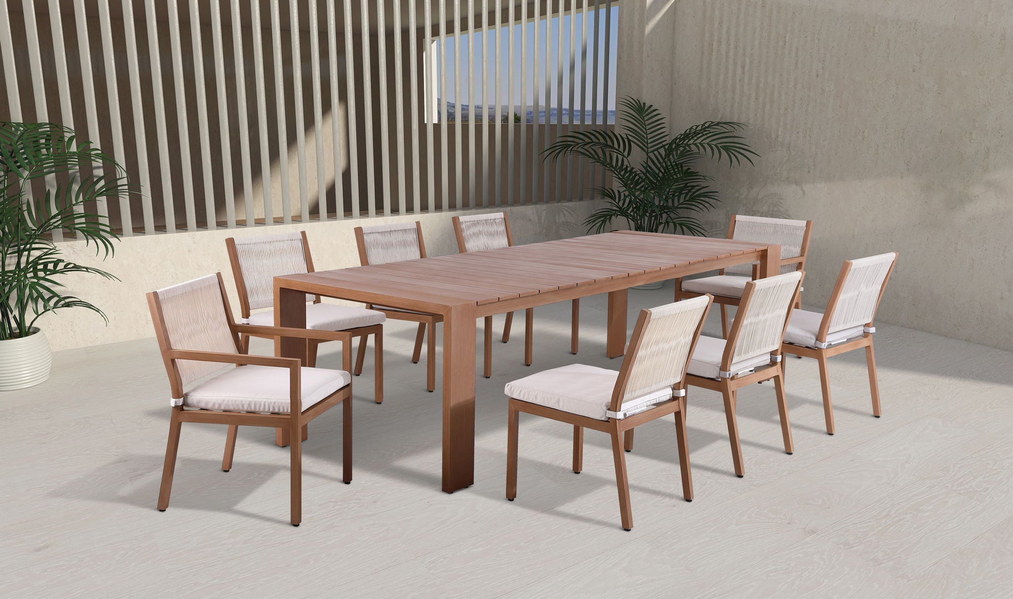 Maui - Outdoor Patio Dining Table - Natural - Urban Living Furniture (Los Angeles, CA)
