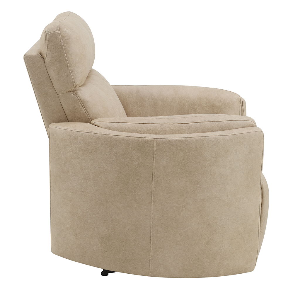 Elison - Motion Glider Recliner With Swivel - Dark Beige Polish Microfiber - Urban Living Furniture (Los Angeles, CA)