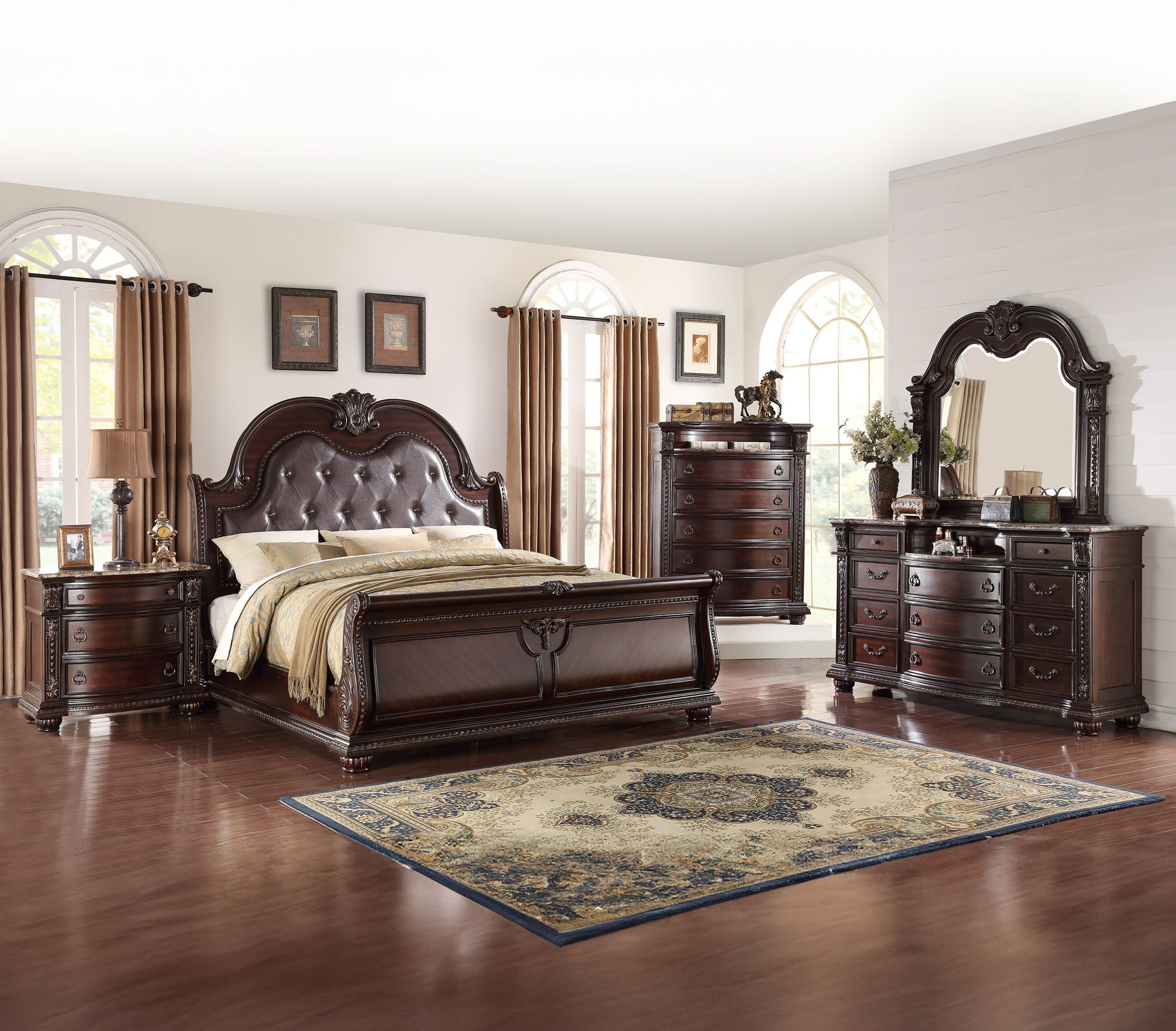 Stanley - Bedroom Set - Oak - Urban Living Furniture (Los Angeles, CA)