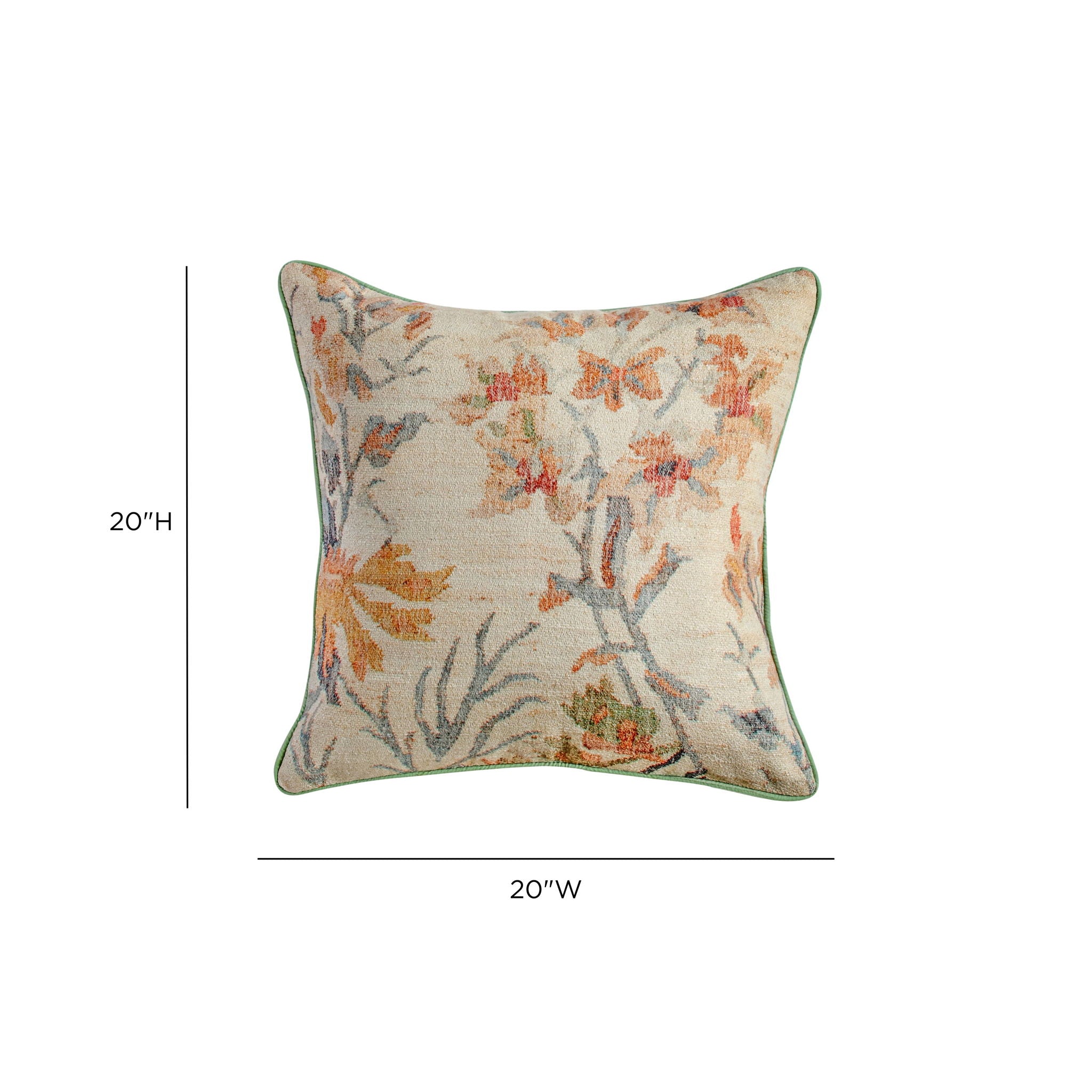 Taman - 20" Natural Cotton Accent Pillow - Summer Florals - Urban Living Furniture (Los Angeles, CA)