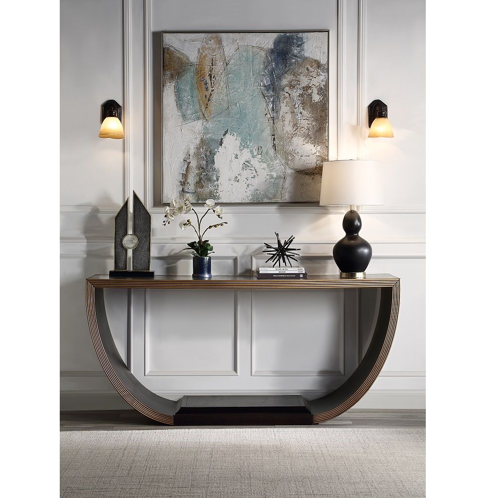 Maceo - Console Table - Black & Gold - Urban Living Furniture (Los Angeles, CA)