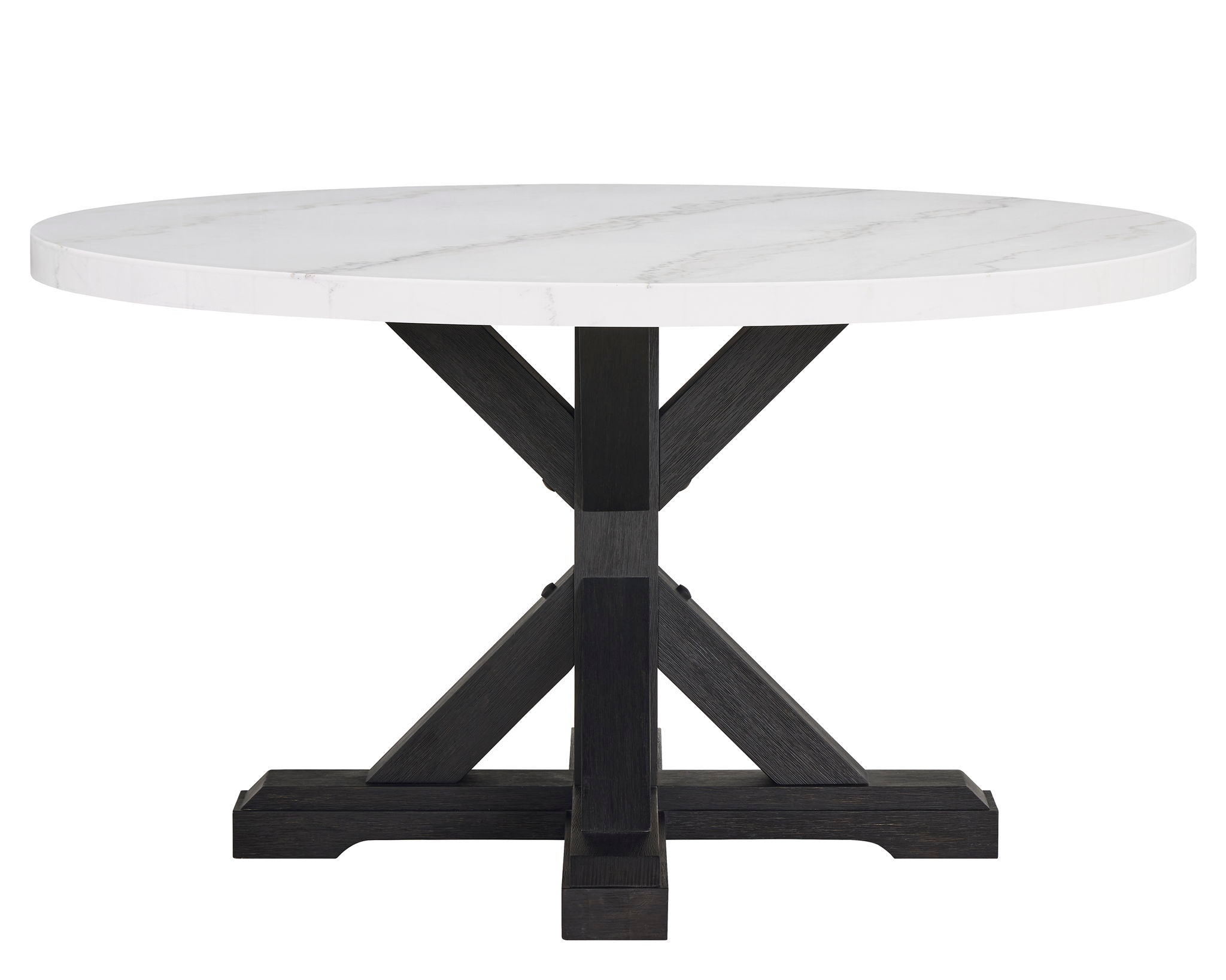 Varley - Genuine Marble Table - White & Charcoal - Urban Living Furniture (Los Angeles, CA)