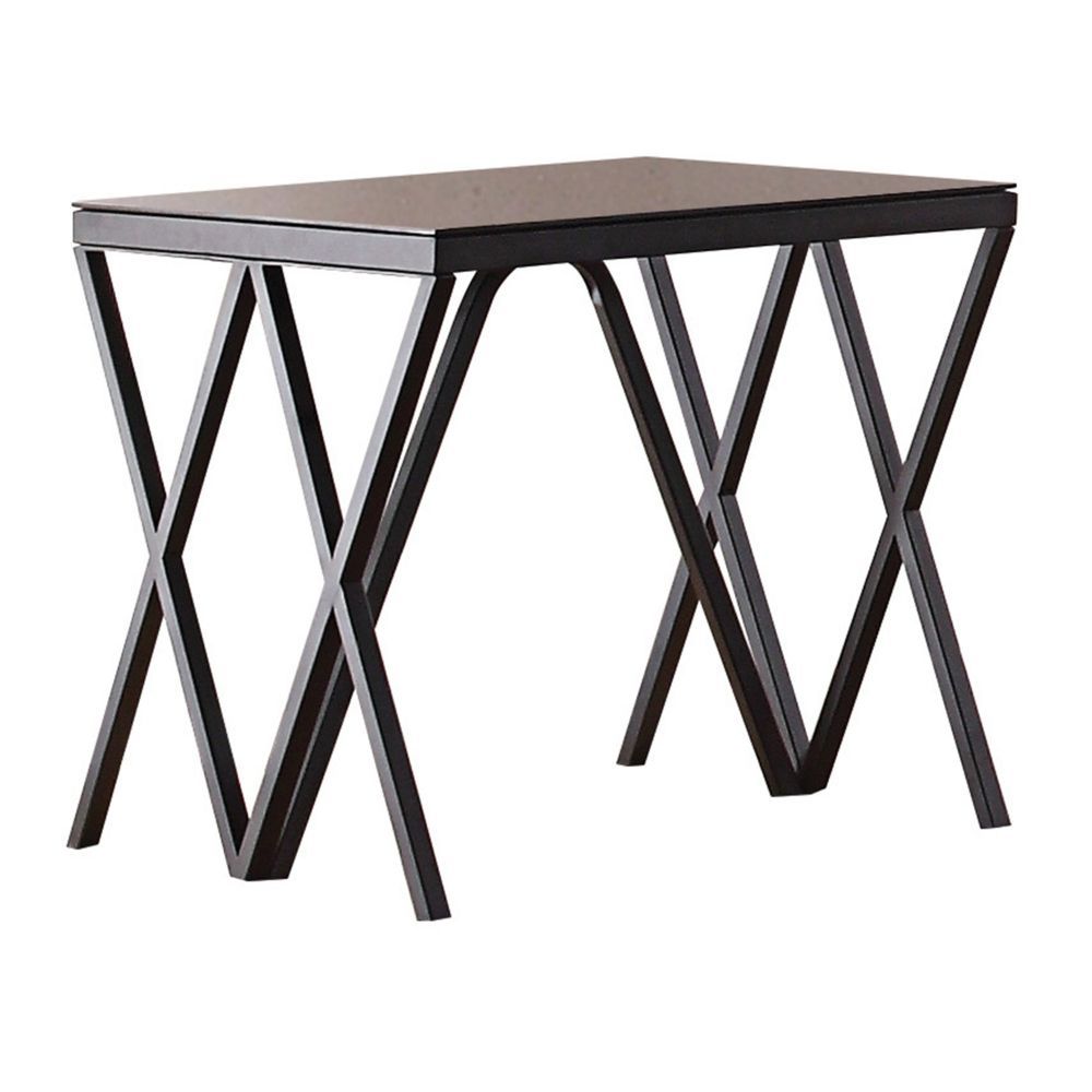 Magenta - End Table - Glass Top & Black - Urban Living Furniture (Los Angeles, CA)