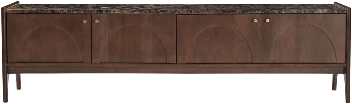 Veya - 71" Genuine Marble And Mango Wood Media Console