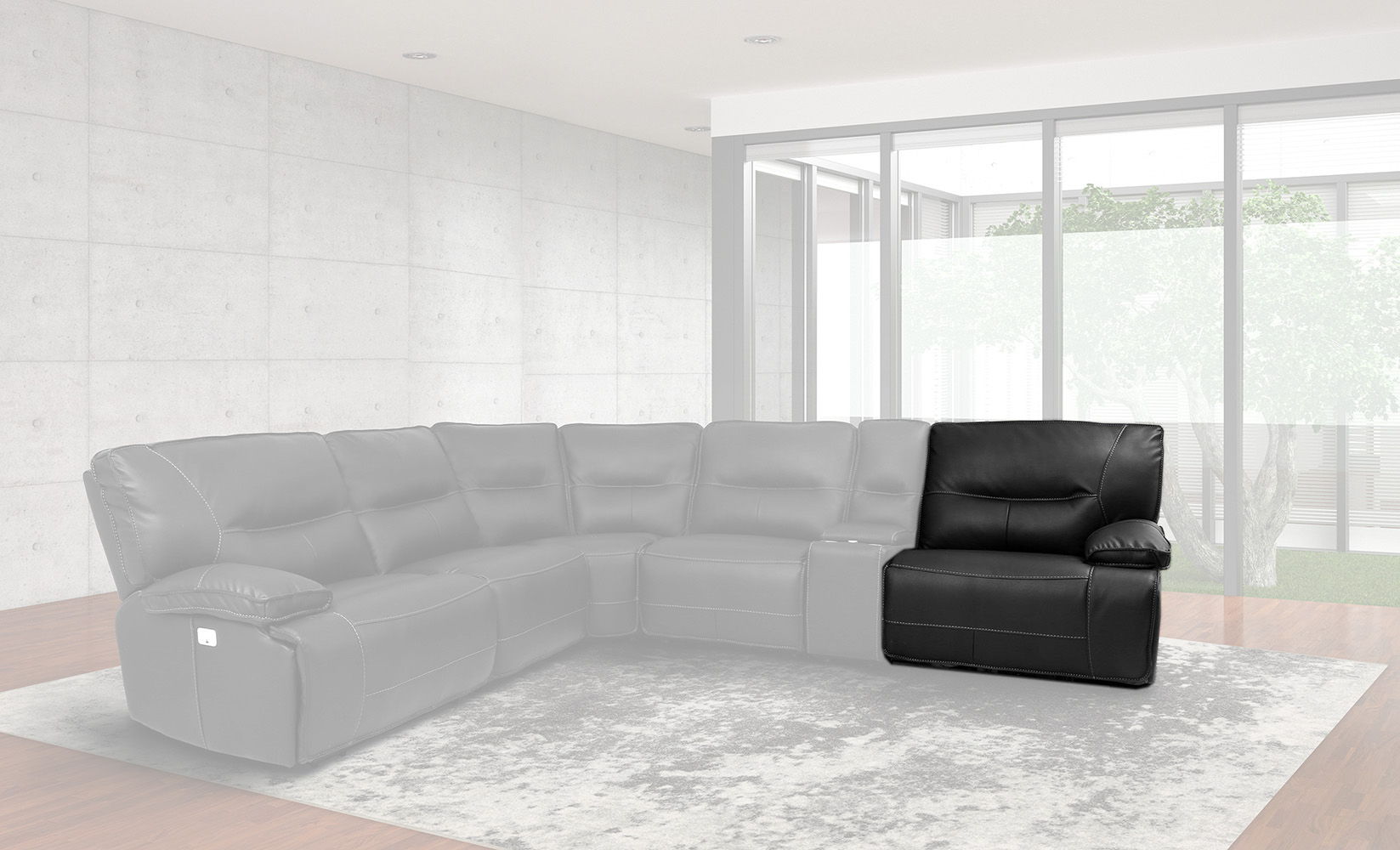 Spartacus - Power Right Arm Facing Recliner - Black - Urban Living Furniture (Los Angeles, CA)