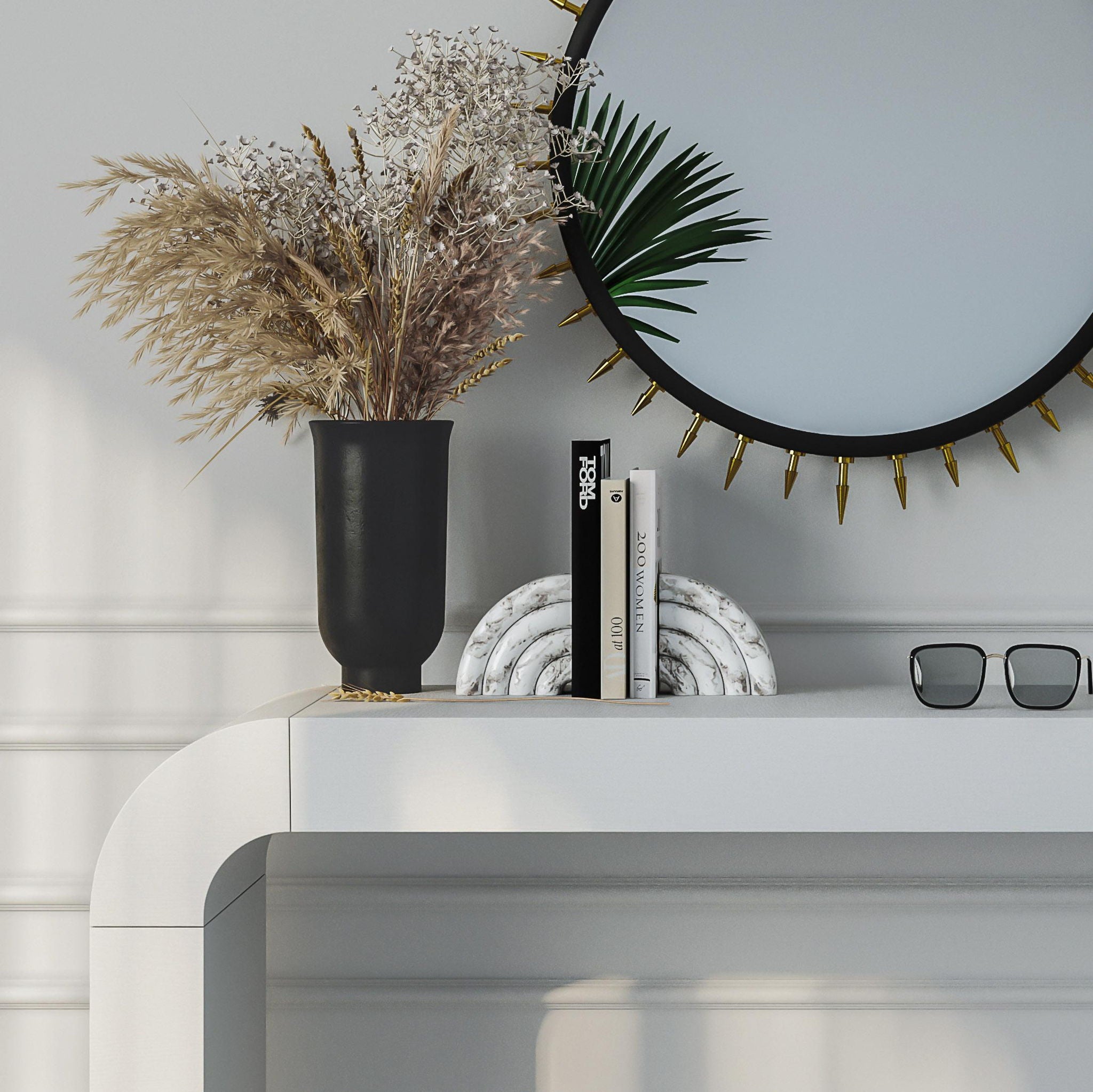 Marble Bookends (Set of 2) - Gray - Urban Living Furniture (Los Angeles, CA)