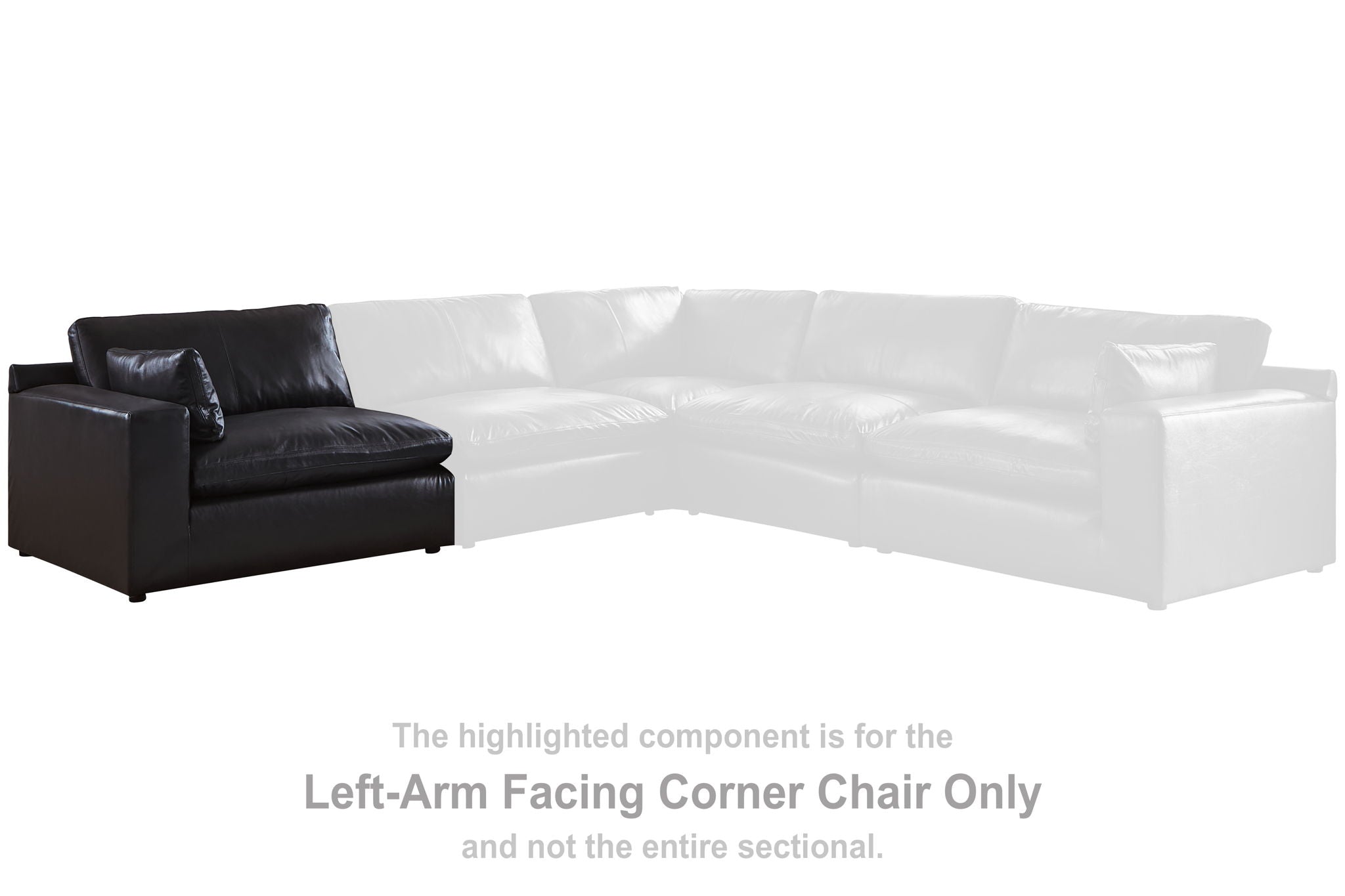 Emilia - LAF Corner Chair - Black - Urban Living Furniture (Los Angeles, CA)