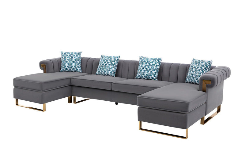 Maddie - Velvet Sectional Sofa - Urban Living Furniture (Los Angeles, CA)