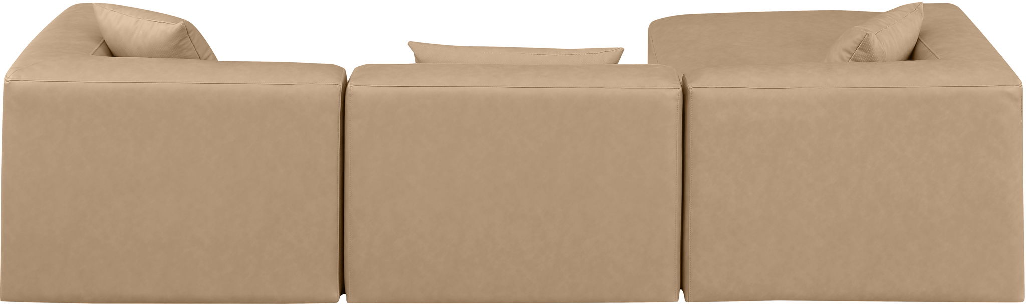 Cube - 4 Piece Modular Sectional With Chaise - Tan - Urban Living Furniture (Los Angeles, CA)