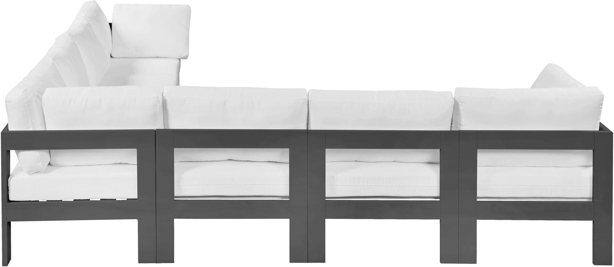 Nizuc - Outdoor Patio 7 Piece Modular Sectional With Gray Frame - Urban Living Furniture (Los Angeles, CA)