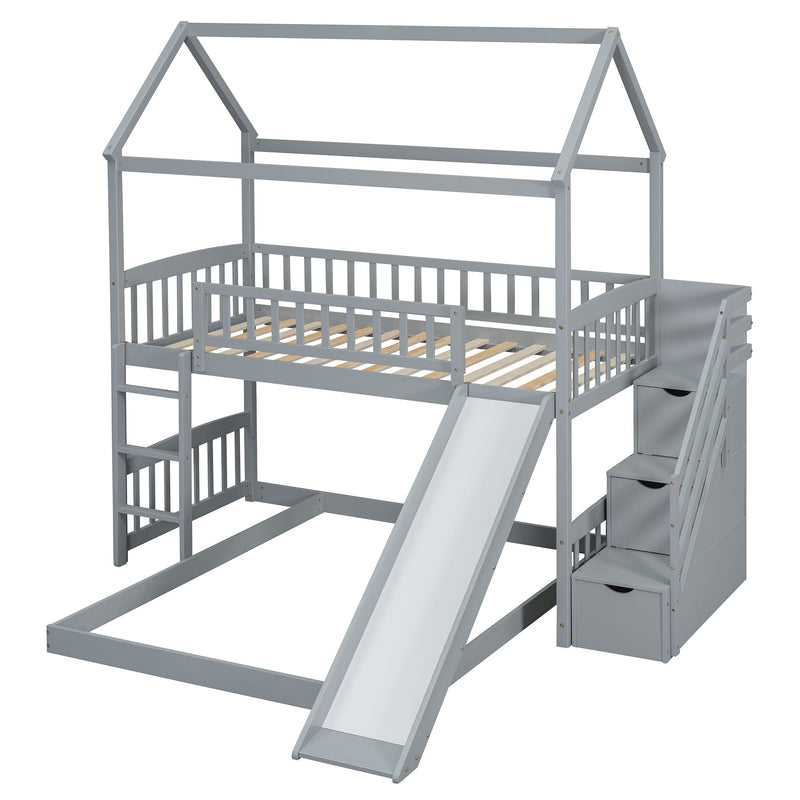 House Bunk Bed With Slide