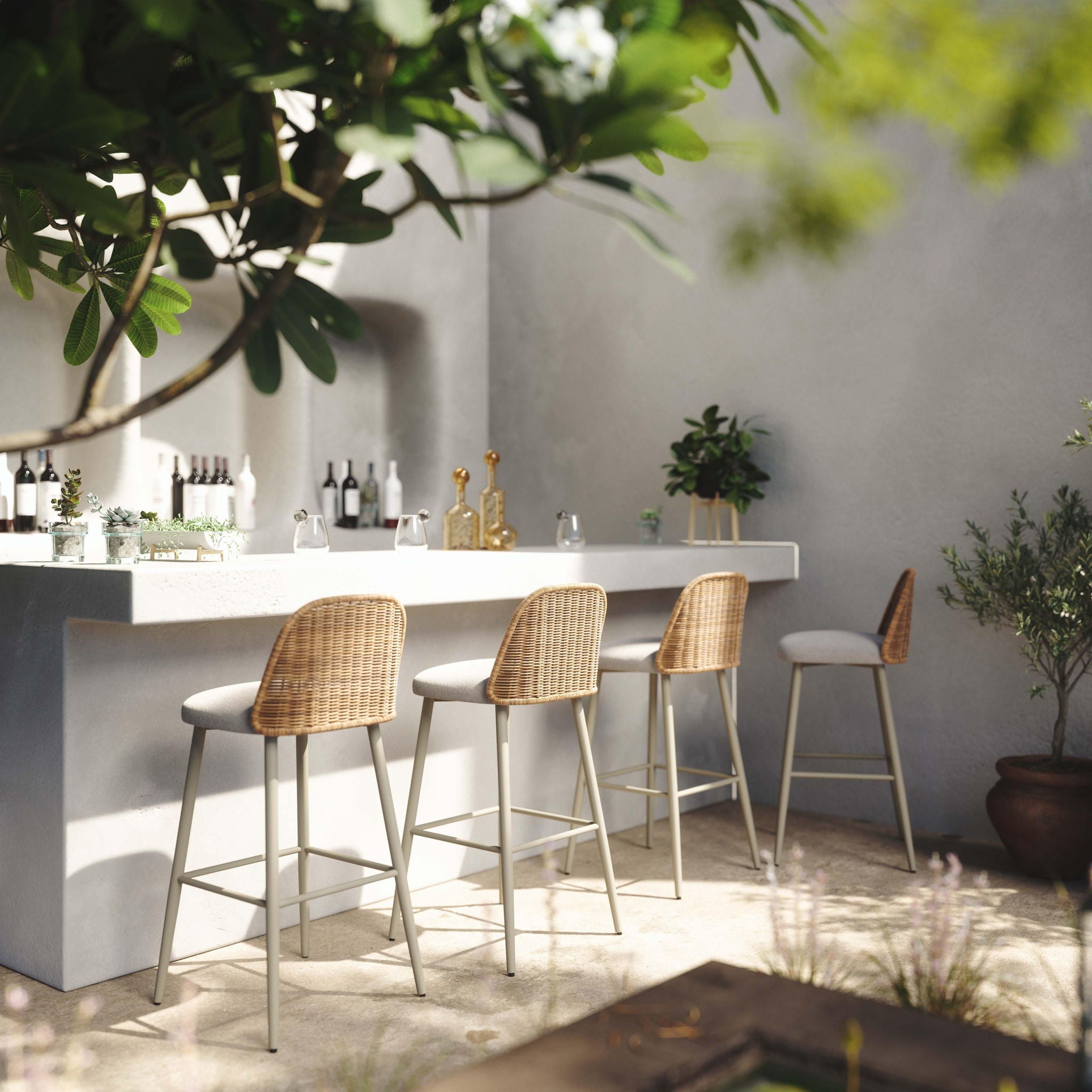 Alexa - Outdoor Barstool - Urban Living Furniture (Los Angeles, CA)