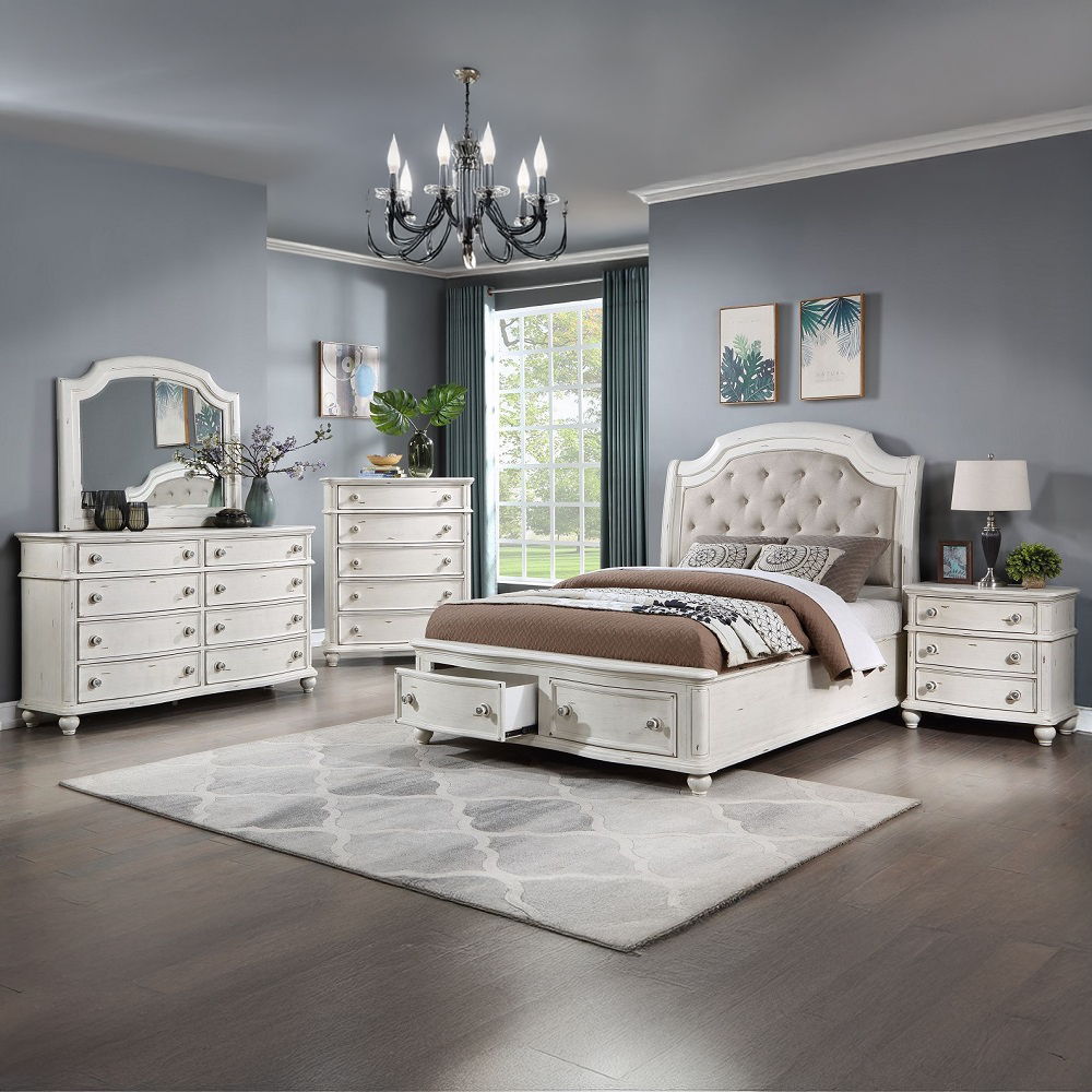 Jaqueline - Mirror - Antique White - Urban Living Furniture (Los Angeles, CA)