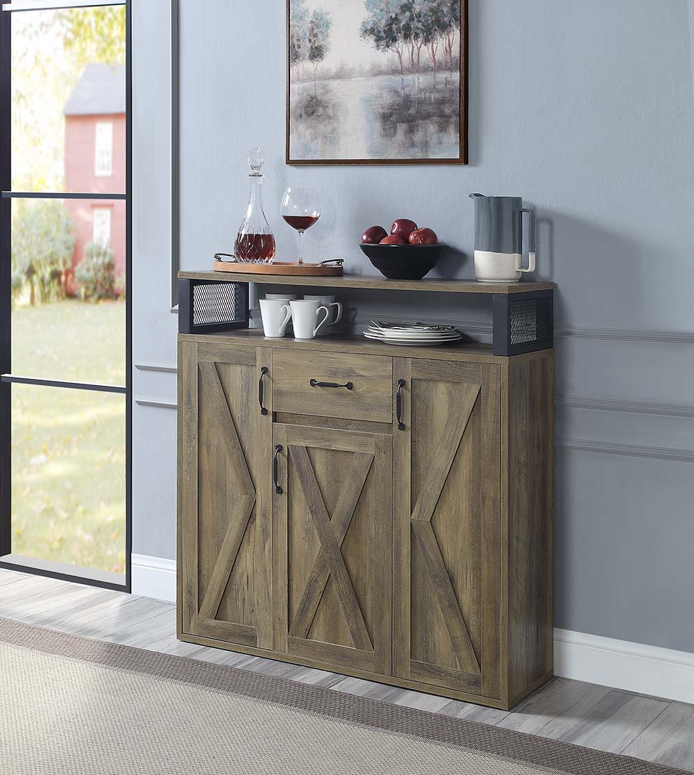 Abiram - Server - Rustic Oak Finish - Urban Living Furniture (Los Angeles, CA)