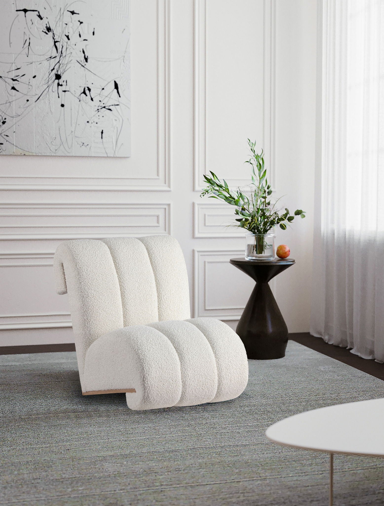 Swoon - Accent Chair With Natural Base - Urban Living Furniture (Los Angeles, CA)