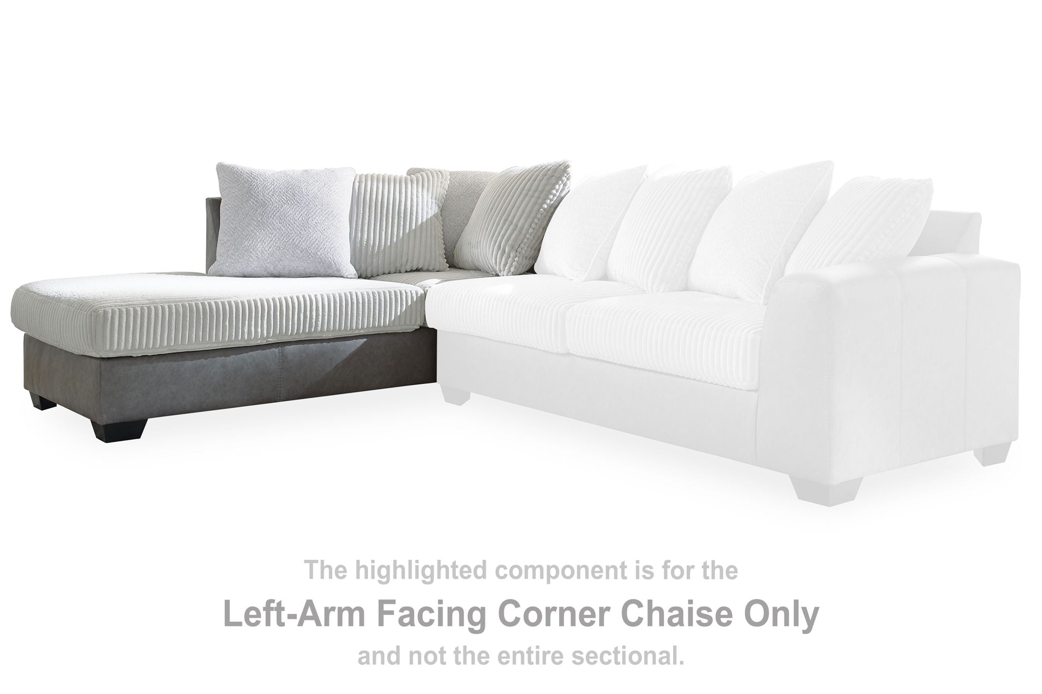 Clairette Court - Alloy - Laf Corner Chaise - Urban Living Furniture (Los Angeles, CA)