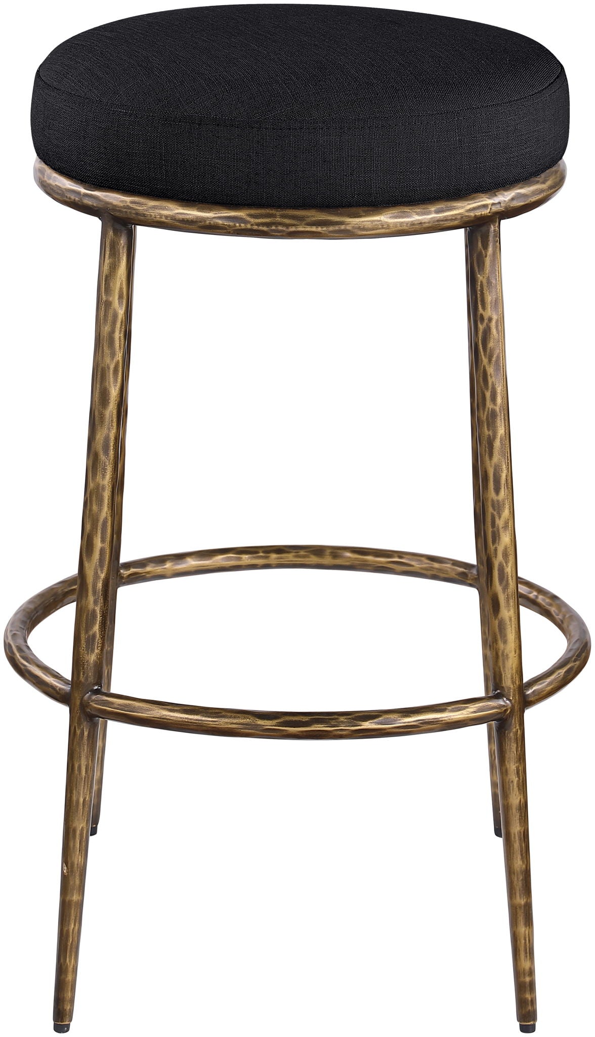 Ferro - Performance Fabric Upholstered Backless Bar Stool - Antique Brass - Urban Living Furniture (Los Angeles, CA)