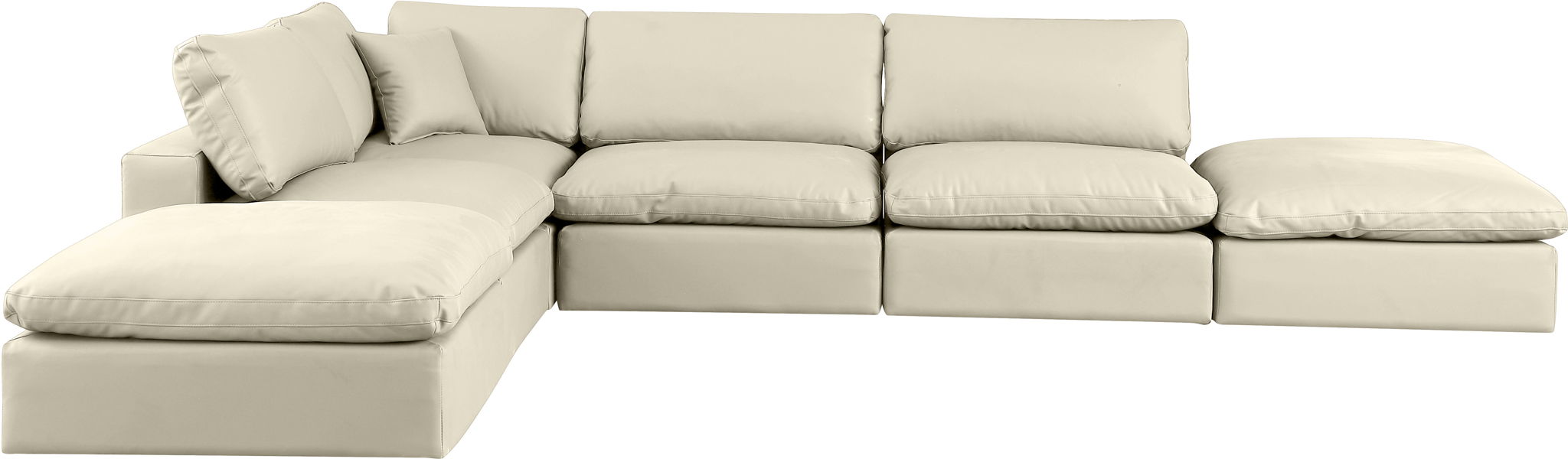 Comfy - 6 Piece Faux Leather Modular Sectional - Urban Living Furniture (Los Angeles, CA)