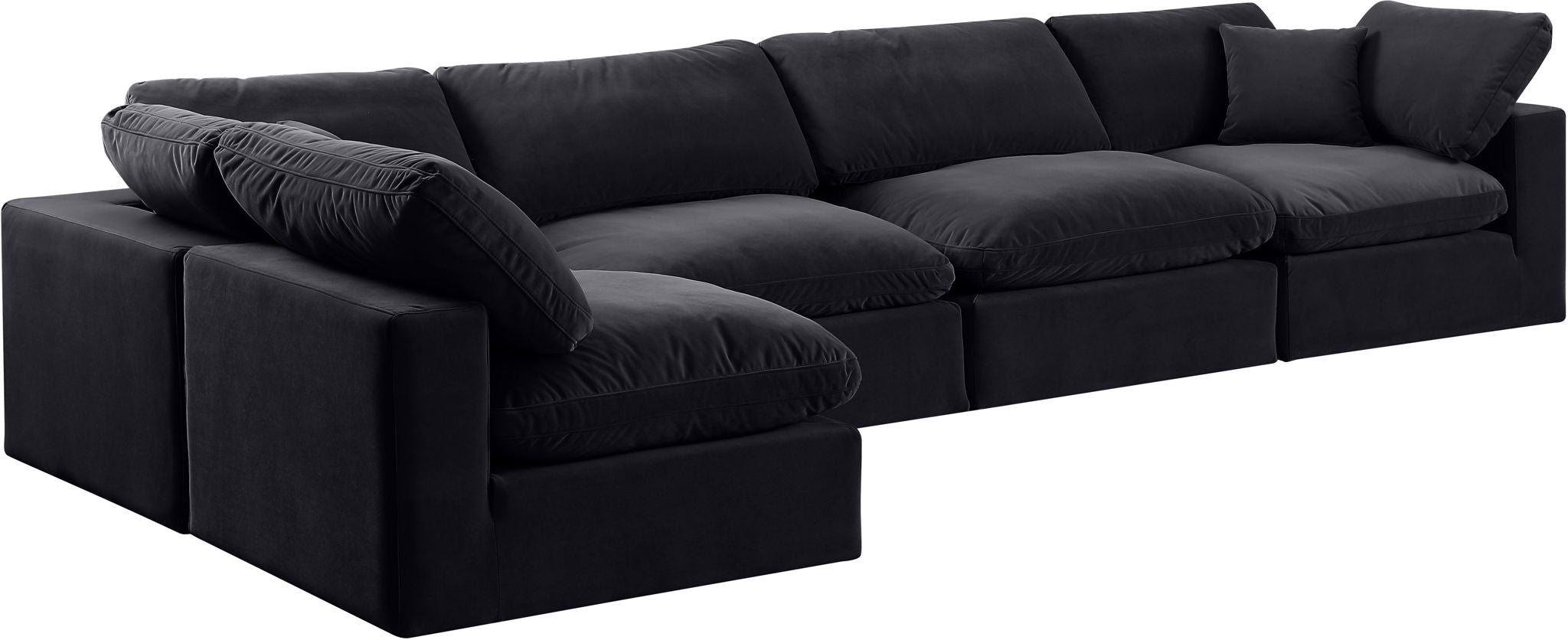 Comfy - 5 Piece Velvet Modular Sectional - Urban Living Furniture (Los Angeles, CA)