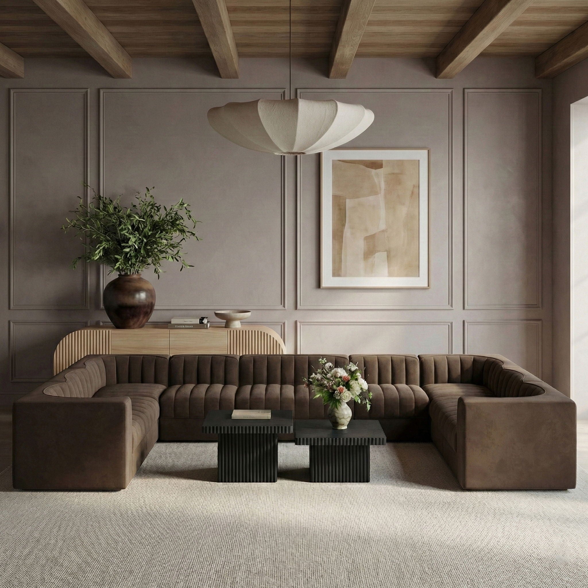 Rummi - Velvet Performance Fabric Upholstered 10 Piece Modular Sectional - Urban Living Furniture (Los Angeles, CA)