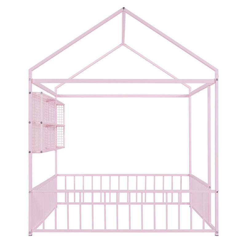 House Frame With Fence And Shelves