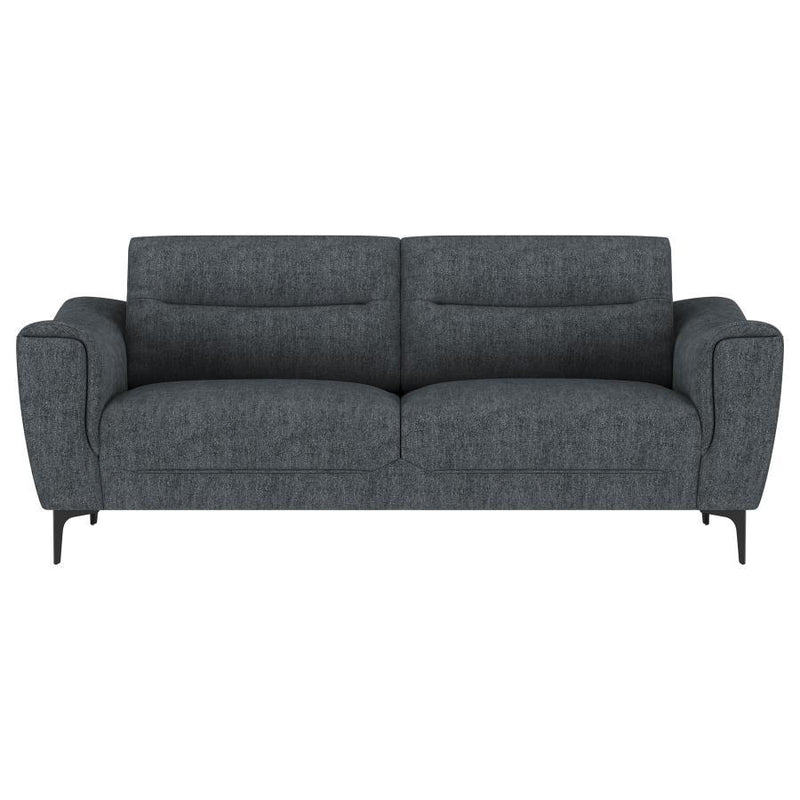 Nolan - Upholstered Sloped Track Arm Sofa - Charcoal