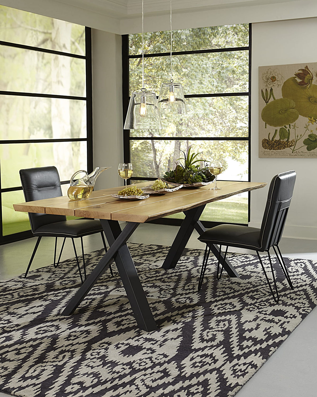 Crossroads - Demi Hairpin Leg Modern Dining Chair (Set of 2)