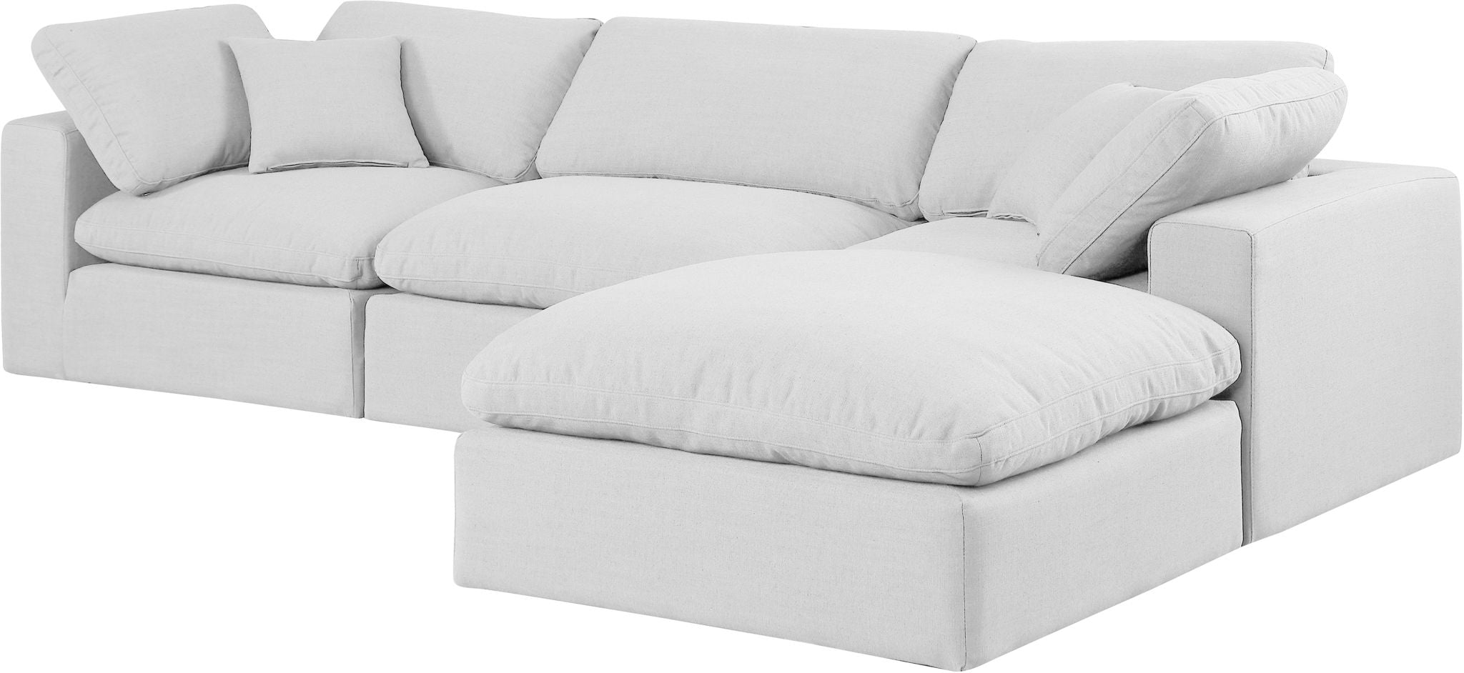 Comfy - 4 Piece Linen Fabric Modular Sectional With Chaise - Urban Living Furniture (Los Angeles, CA)