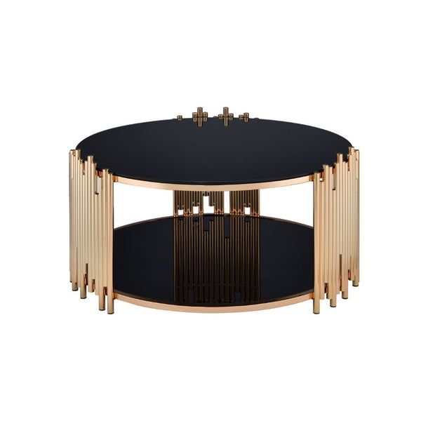 Tanquin - Coffee Table - Gold & Black Glass - Urban Living Furniture (Los Angeles, CA)